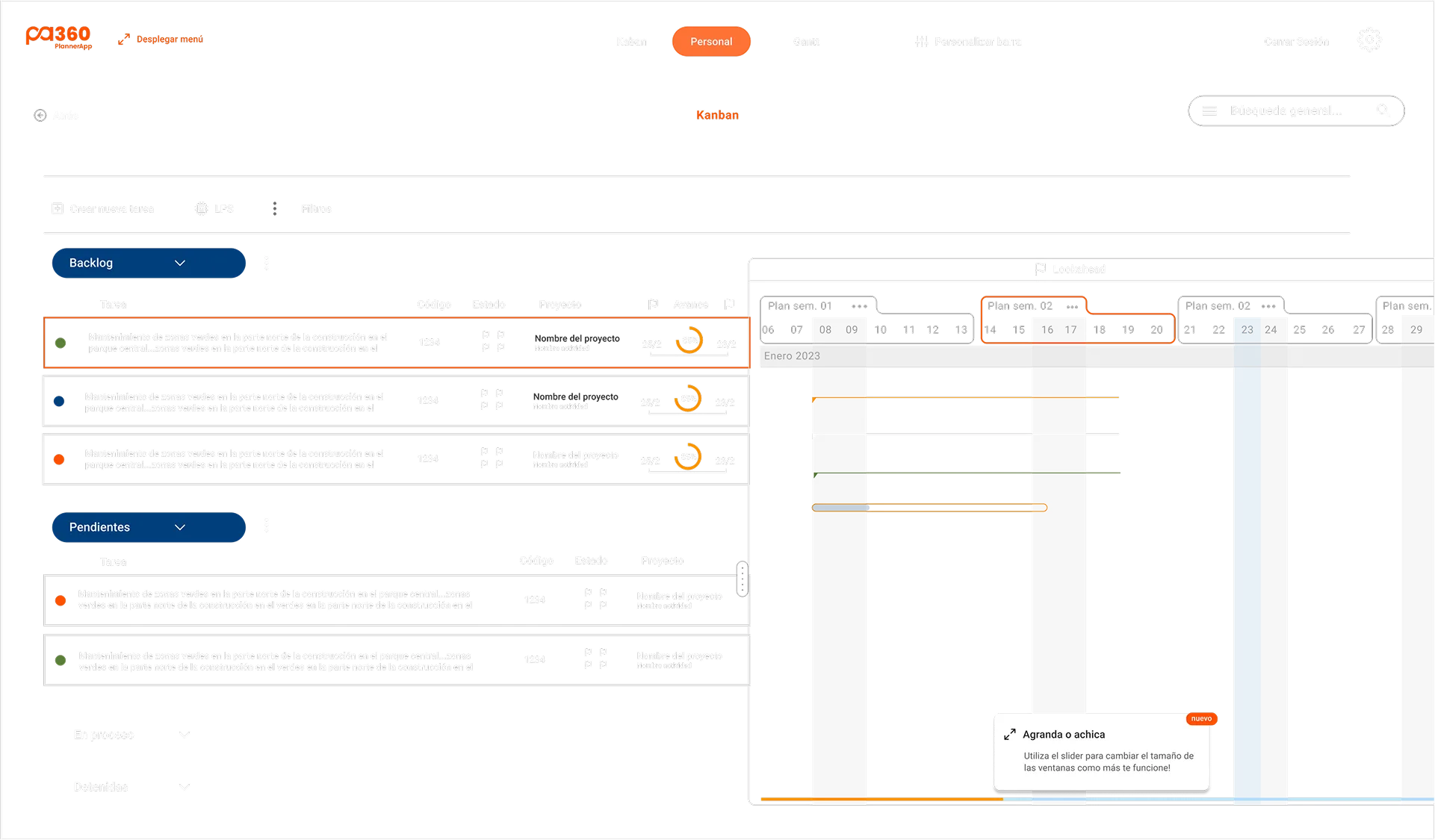 Tablero Kanban